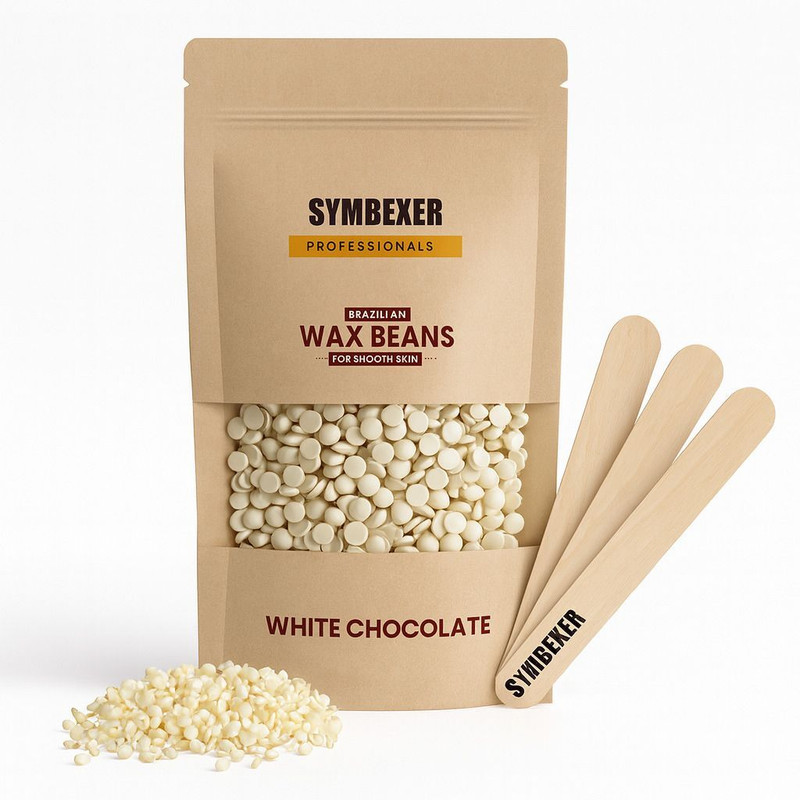 SYMBEXER White Chocolate Hard Wax Beans For Upper Lips, Arms, Legs, Full Body & Bikini Wax(50 g)