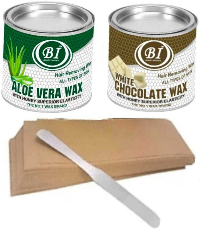 BI - QUALITY PRODUCT THE BEST ALOE VERA & WHITE CHOCOLATE WAX COMBO FOR ALL TYPE OF SKIN Wax(1000 g, Set of 4)