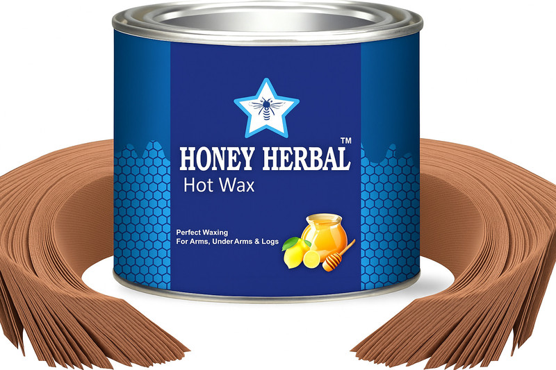 HONEY HERBAL One of the best hair removal wax for men and women(arms,legs and under arms) white chocolate ( wax Wax(596 g)