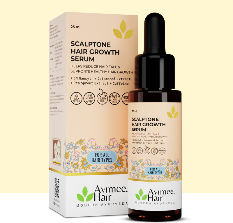 Avimee Herbal Scalptone Hair Growth Serum | Enriched with Nansyl | Reduces Hair Fall(25 ml)