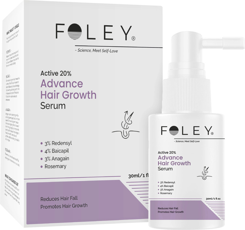 FOLEY Advanced Hair Growth Serum with 3%Redensy, 4%Baicapil, 3%Anagain(30 ml)