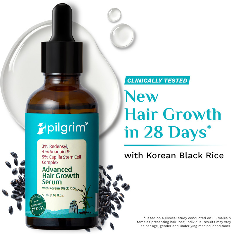 Pilgrim Advanced Hair Growth Serum With Rosemary & Korean Black Rice For Men & Women(50 ml)