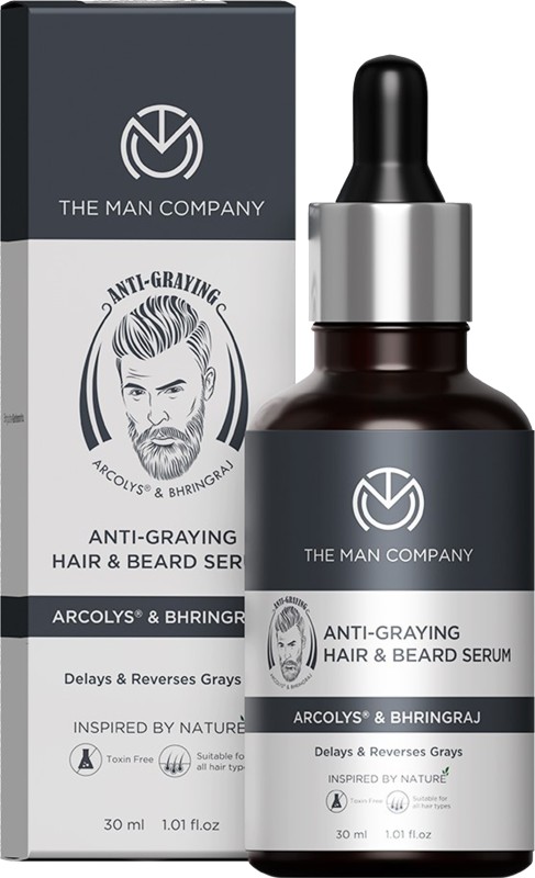THE MAN COMPANY Anti-Graying Hair and Beard Serum For Men | All Hair Types  (30 ml)