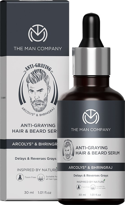 THE MAN COMPANY Anti-Graying Hair and Beard Serum For Men | All Hair Types (30 ml)