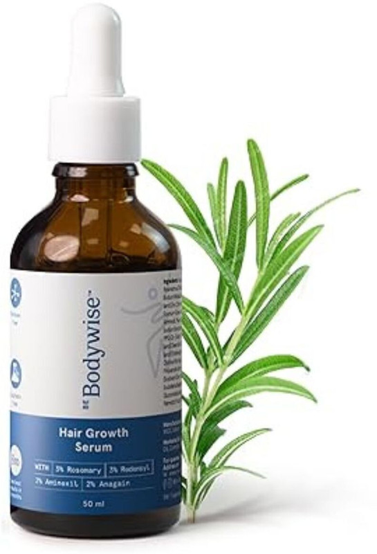 Be Bodywise 3% Rosemary Advanced Hair Growth Serum | Reduces Hair Fall, Promotes Hair Growth(50 ml)