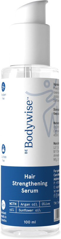 Be Bodywise Hair Strengthening Serum with Argan Oil & Olive Oil | For Dry & Frizzy Hair(100 ml)