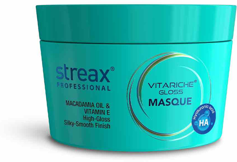 Streax Professional Vitariche Gloss Hair Mask With Hyaluronic Acid | Deep Conditioner Frizz Control(200 g)