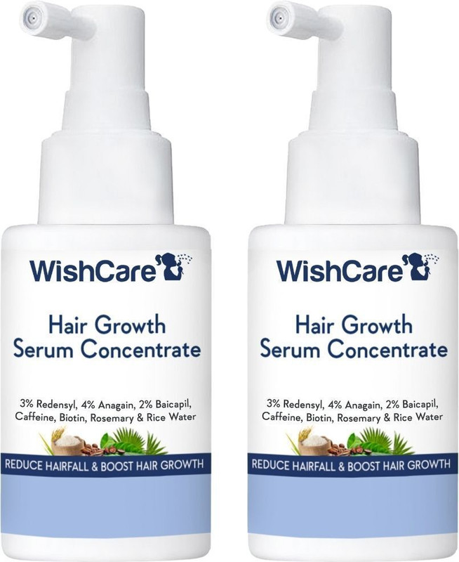 WishCare Hair Growth Serum Concentrate, Controls Hairfall, Boosts New Growth, Men & Women(60 ml)
