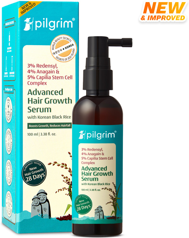 Pilgrim Advanced Hair Growth Serum With Rosemary & Korean Black Rice For Men & Women(100 ml)