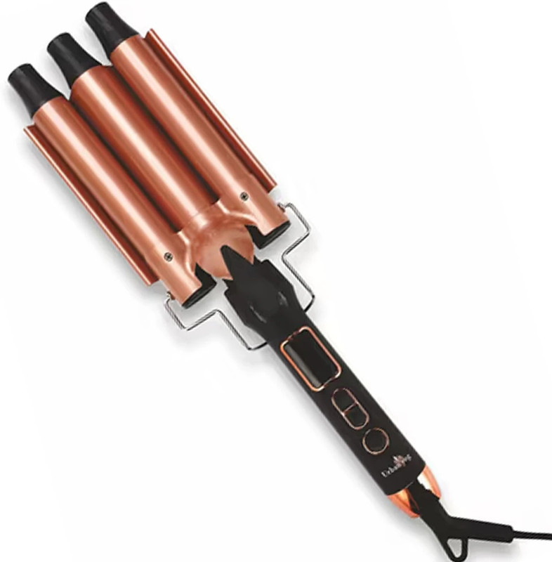 Deteknics New Electric 3 Barrel Iron Ceramic Hair Curler | Perm Rollers Hair Styler Hair Curler(Multicolor)