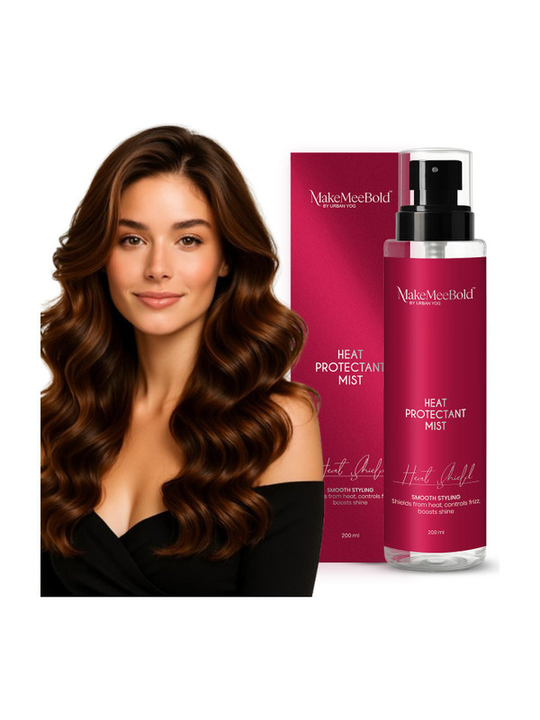MakeMeeBold Heat Protectant Mist for Hair | 230°C Protection | Smooth & Frizz-Free Hair Mist(200 ml)