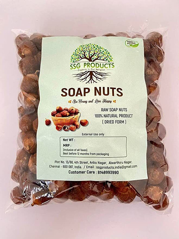SSG PRODUCTS Natural Whole Dried Raw Soap Nuts for 1 KG/Reetha/Aritha/Boondikottai-1000 GM(1000 g)