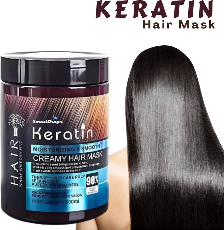 smartdrops Keratin Mask Best Hair Spa cream for hair growth with butter(500 ml)