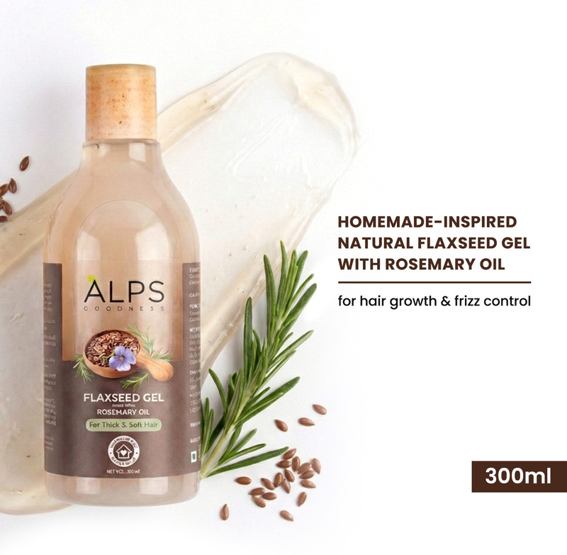 Alps Goodness Rosemary, Hibiscus & Flaxseed Hair Gel | Hair Mask for Strong & Soft Hair(300 ml)