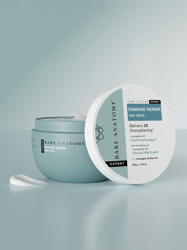 BARE ANATOMY Damage Repair Hair Mask | With Coconut Milk | Adds Shine & Strengthens Hair(250 g)