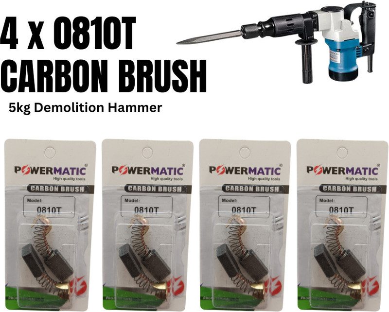Powermatic 810 T Model 5 Kg Demolition Hammer Carbon Brush 810 T Model Carbon Brush Hammer Drill(10 mm Chuck Size, 2200 W)