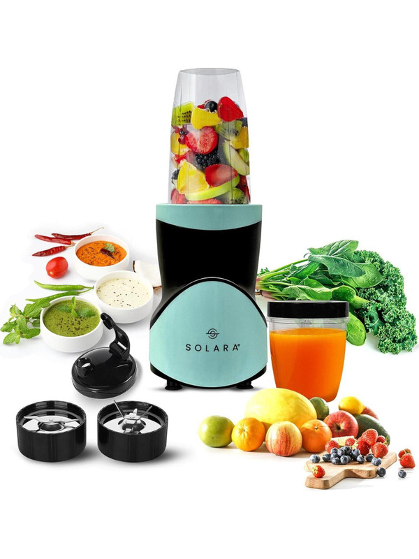 Solara Blendeasy 400 W Juicer Mixer Grinder(SOL-BLN-113z | 2 Jars | Blender for Smoothies and Juices | Aqua)
