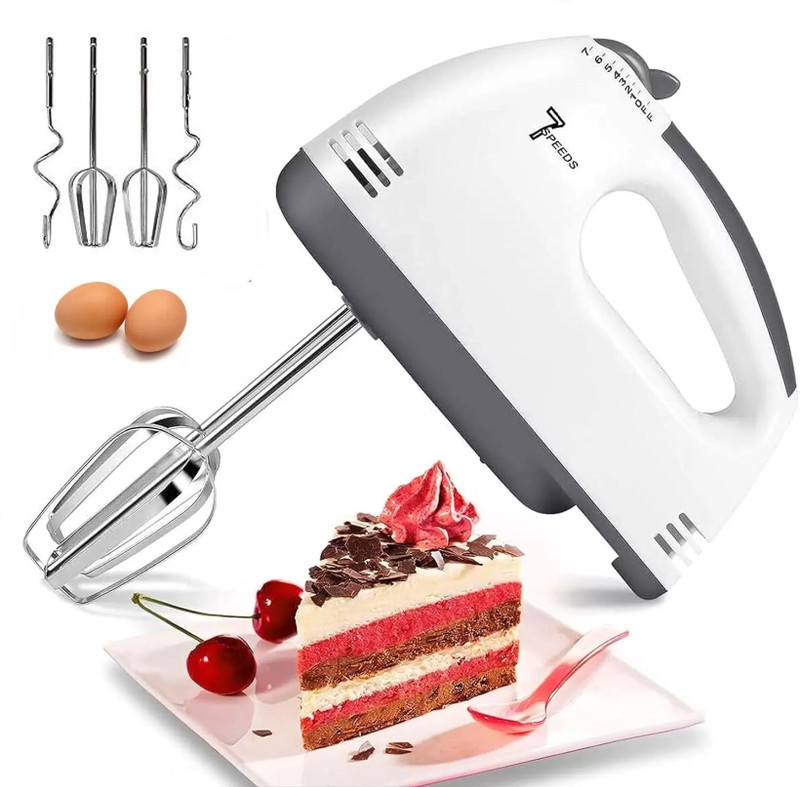 Leemoza 260 W White Electric Whisk, Hand Blender(Electric Egg Beater Mixer Blender, Egg, Lassi Cakes, IceCream, Whisk)