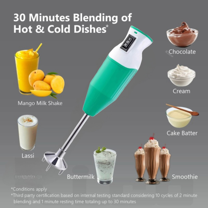KITKING 350 W Green, White Hand Blender(HAND BLENDER 15000 RPM GREEN COLOR)