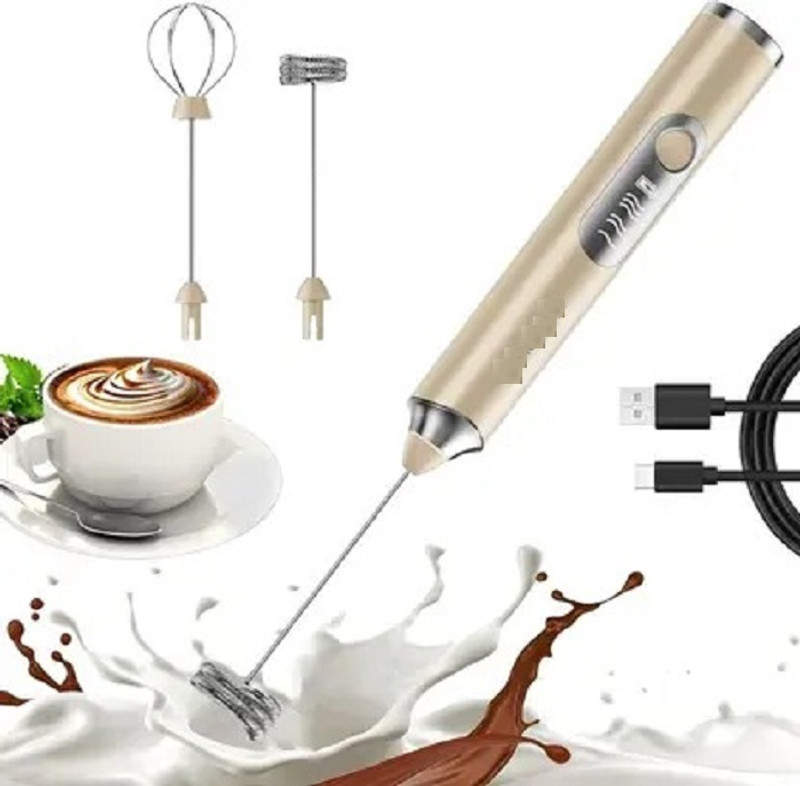 Beauty Kingdom 50 W Multicolor Hand Blender(3-Speed Electric Milk Frother, Handheld Foam Maker with USB Rechargeable)