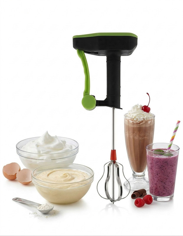 Sageandstone 50 W Power-Free Manual Hand Blender Cream Beater, Milkshake, Lassi, Butter Milk Mixer Hand Blender(Power Free Manual Hand Blender)
