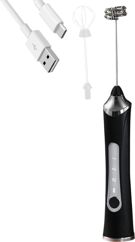 AKARI 60 W Black Electric Whisk, Hand Blender(Mini Rechargeable Coffee Blenders With Milk Frother)