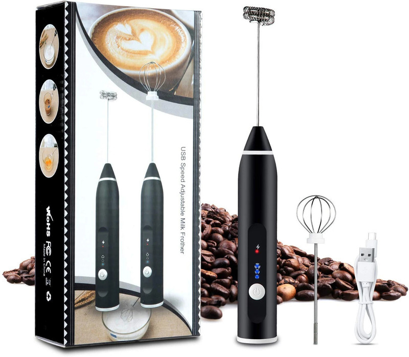 Tashvik 50 W Black Hand Blender(Premium USB Milk Frother & Egg Beater | Portable Handheld Coffee Frother)