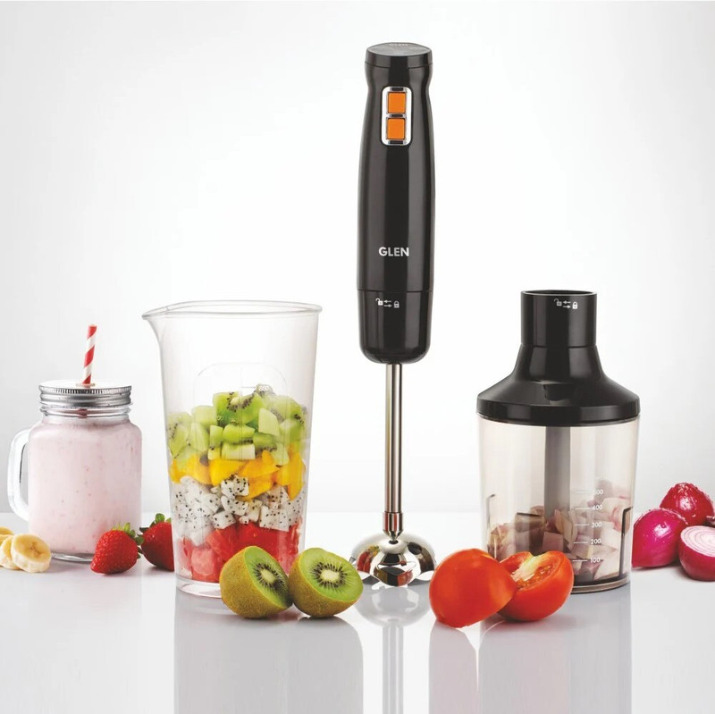Glen 350 W Black Electric Whisk, Chopper(Electric Turbo Hand Blender Chopper Whisker (SA4063HBCW))