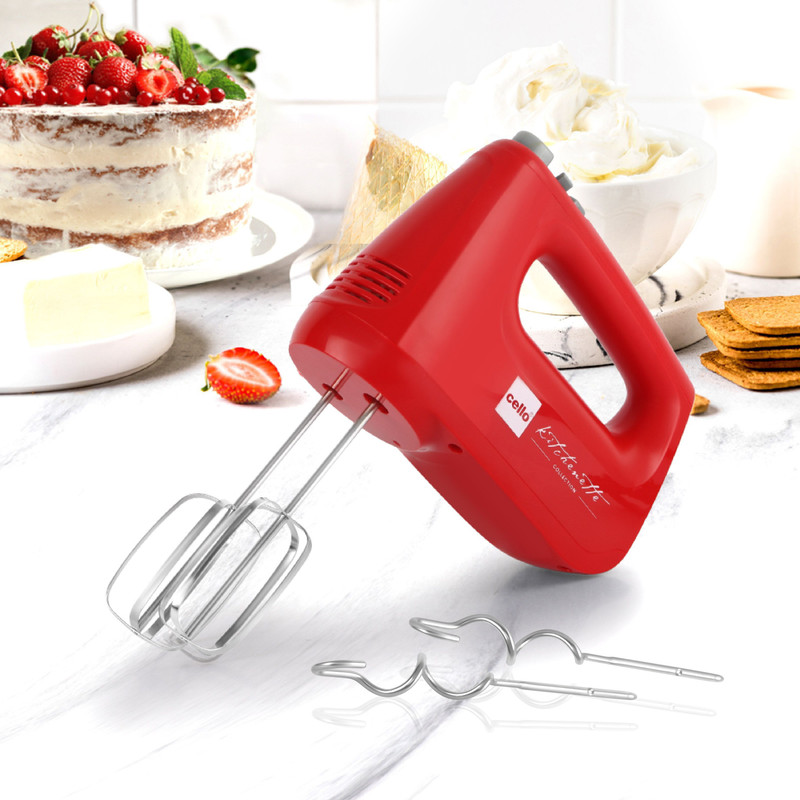 CELLO 400 W Red Hand Blender(Supreme Hand Beater Blender)