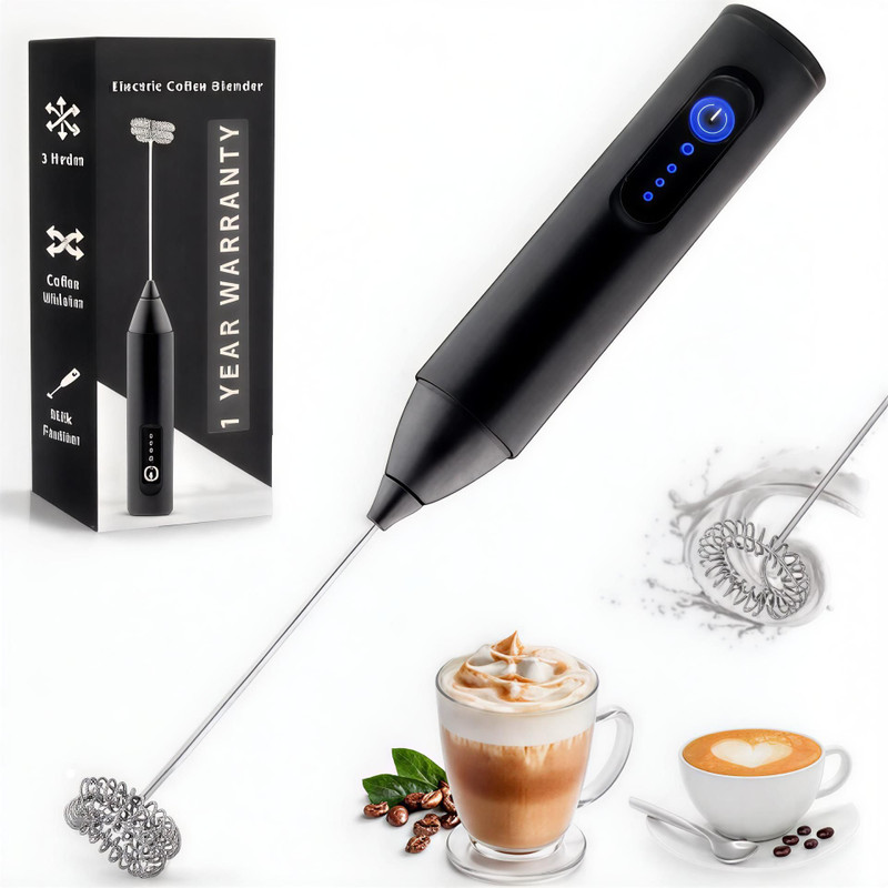 Ashmi 50 W Multicolor Electric Whisk(Rechargeable Milk Frother for Coffee - 3-Speed Electric Coffee Frother)