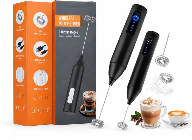 uzala 50 W Multicolor Electric Whisk(50 W Multi-colour Hand Blender (Rechargeable Milk Frother for Coffee - 3-Speed))