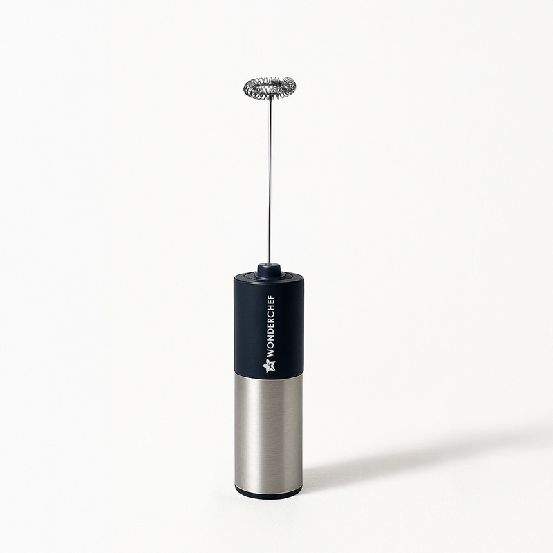 WONDERCHEF 50 W Black, Silver Electric Whisk(Regalia Milk Frother, Battery Operated)