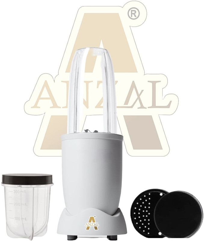 Anzal 500 W Grey Hand Blender(Nutri-Blend 22000 RPM Mixer-Grinder Blender SS Blades 2 Jars 500 W Juicer)