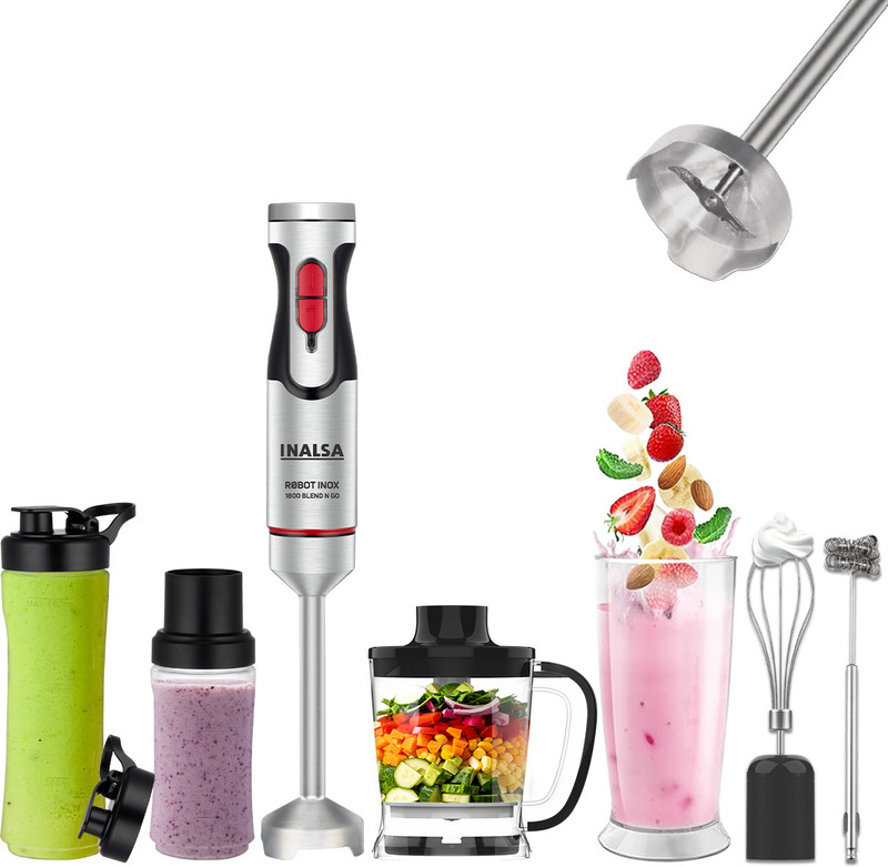 Inalsa 500 W Black/Silver Hand Blender(Robot Inox 500)