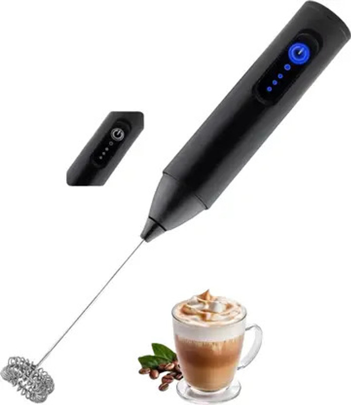 Shopeleven 50 W Black Hand Blender(Electric Whisk Drink Mixer Mini Foamer for Cappuccino,Frappe,Hot Chocolate)