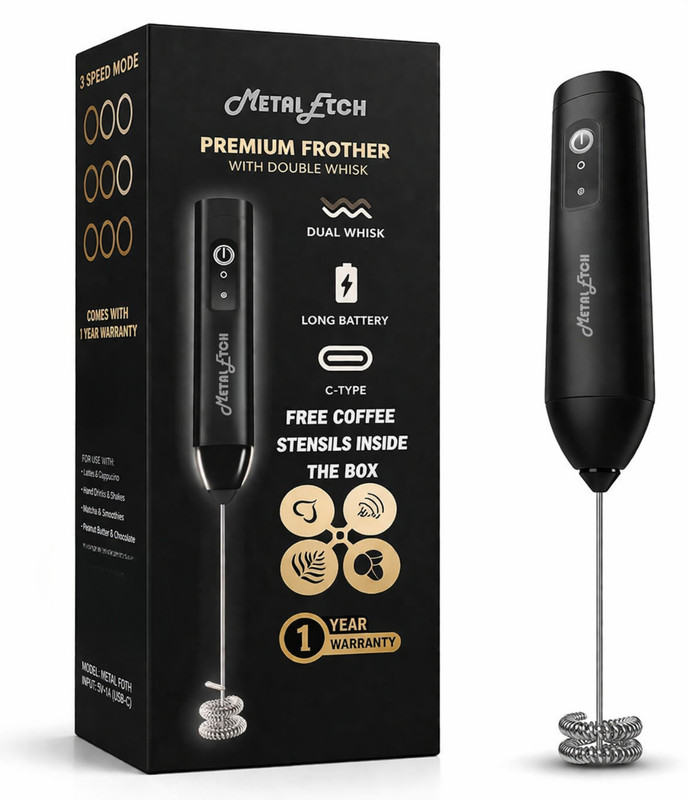 GetSetNova 50 W Black, Coffee Blender, Coffee Frother, Coffee Beater Electric Whisk, Stand Mixer, Hand Blender(GSN 316)