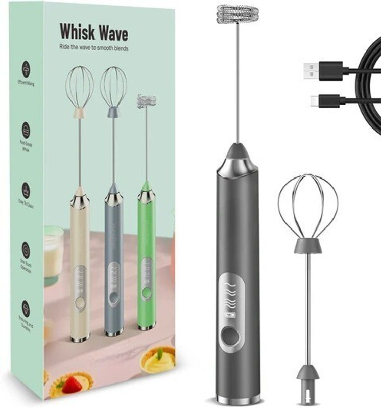 ZOMIFY 50 W Black Electric Whisk(Handheld Battery Operated Frother for Coffee)