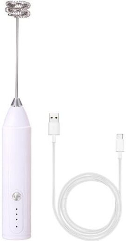 TINUMS Electric Coffee Beater Handheld Milk Frother for Coffee & Milk Foam Plastic, Stainless Steel Spiral Whisk