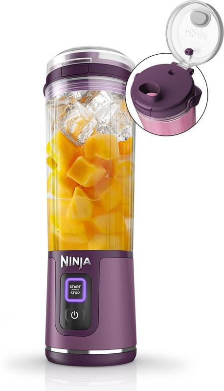 Ninja 140 W Passion Fruit Hand Blender(Blast Portable Cordless Blender 530ml | USB-C Rechargeable | Crushes Ice & Fruit)
