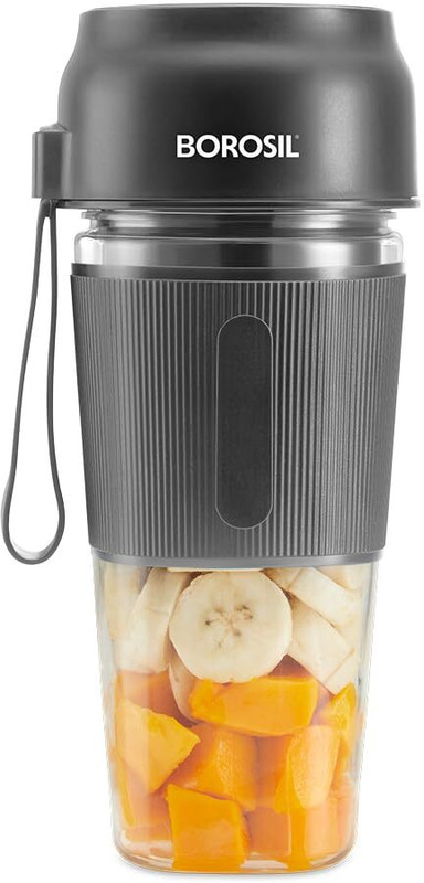 BOROSIL 50 W Pink Hand Blender(NutriSip Pink 40W Rechargable Portable Blender, 6 Blade, 340ml PC Jar, DC Motor)