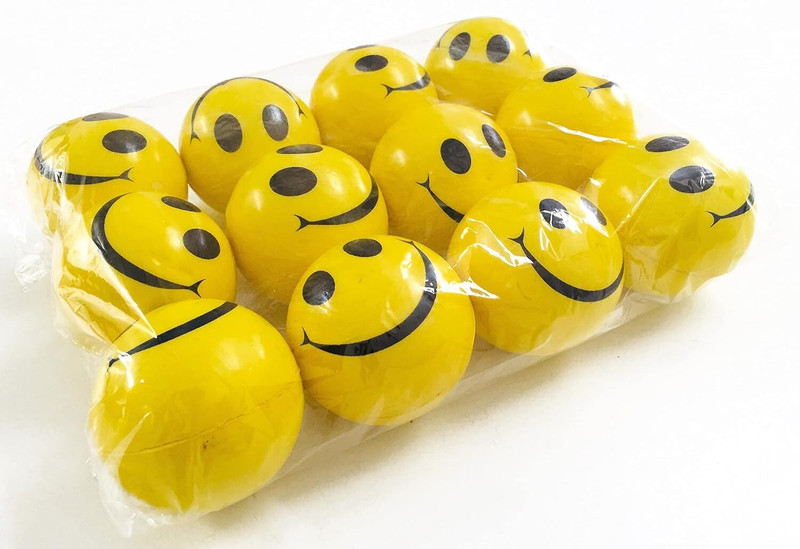 Parthavi enterprises smiley stress ball  - 6 cm(Yellow)