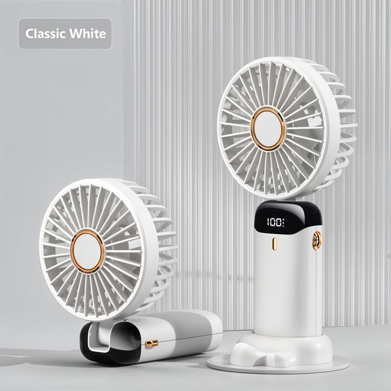 Boom Precision Cooling. Power that Last BM 5-Speed Portable Desk Fan with Integrated LED Light & USB Charging USB Fan(Pink)