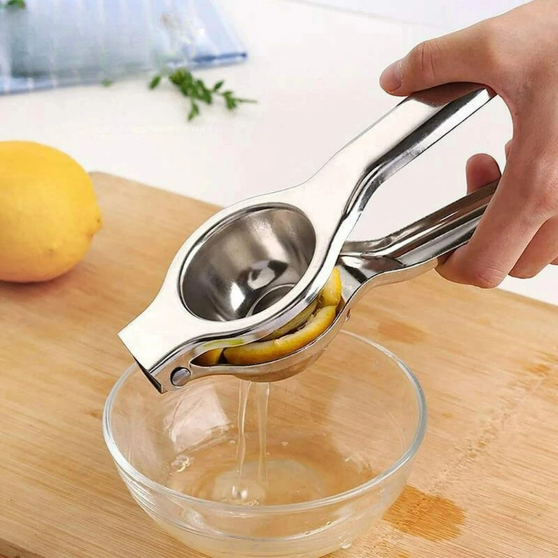 Radestro Steel Stainless Steel Lemon Squeezer with Bottle Opener | Manual Citrus Juicer Hand Juicer(Steel)