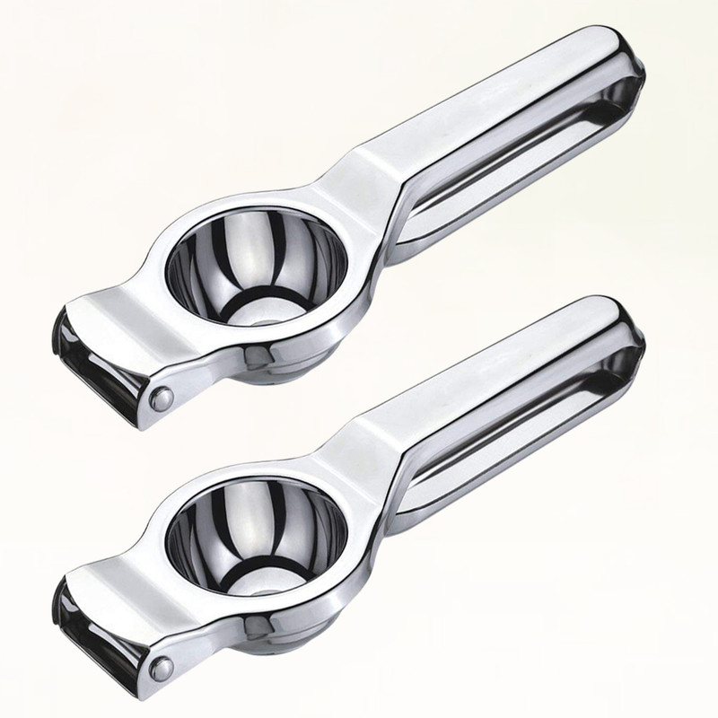 DreamBasket Steel Lemon Squeezer / Hand Juicer / Manual Citrus Juicer (Pack of 2) Hand Juicer(Silver)