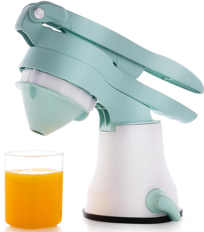 Ganesh Plastic Easy Squeeze Fruit Hand Juicer(Green, White)