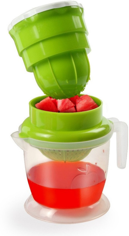 Kamview Plastic Nano Hand Press Manual Juicer for Pomegranate,Oranges,Watermelon Hand Juicer(Green, Clear)