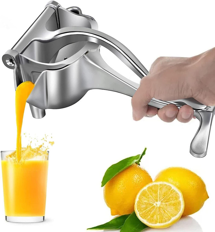 Super mom Aluminium Lemon Juice Squeezer | Heavy Duty Manual Citrus Juicer | Lemon Juice Extraction Hand Juicer(Silver)