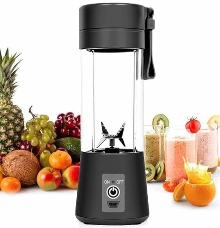 Zenkaro Plastic Mini Juicer Mixer with 6 Ultra Sharp Blades Portable USB Rechargeable Blender Hand Juicer(Multicolor)