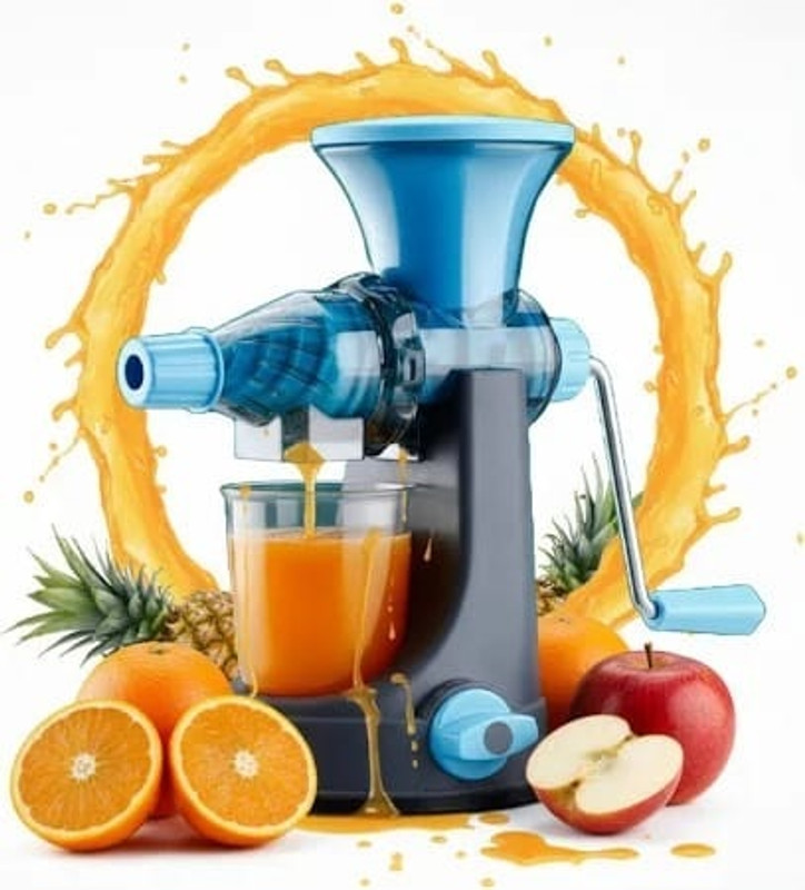 SEQUENCE Plastic CARROT JUICER Hand Juicer(Blue)