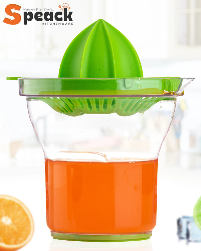 SPEACK Plastic Plastic Premium Food Grade Manual Easy Squeeze, Ergonomic Designed Citrus, Fruit Hand Juicer(Multicolor)